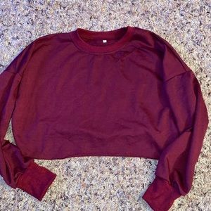 ZAFUL maroon ripped crop top